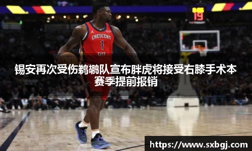 锡安再次受伤鹈鹕队宣布胖虎将接受右膝手术本赛季提前报销